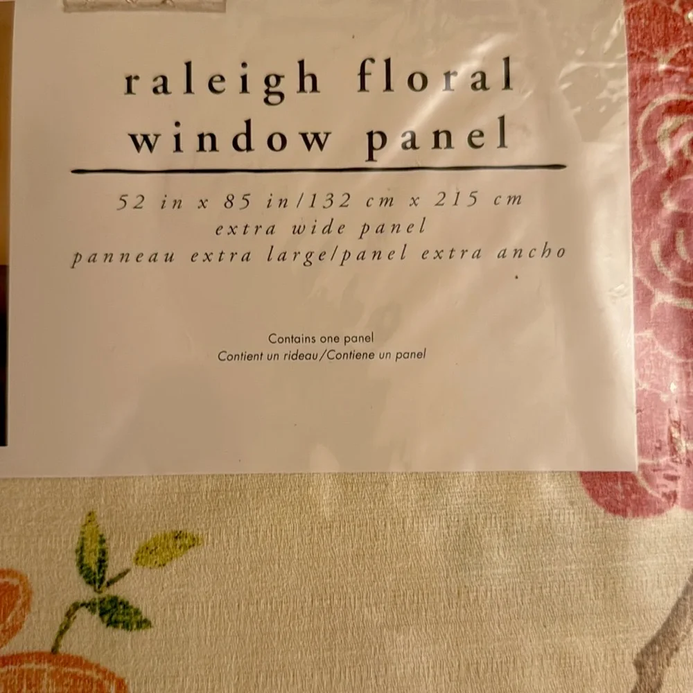 PIER 1 Imports Vintage Raleigh Floral Window Panel Curtains Set Of Two curtains